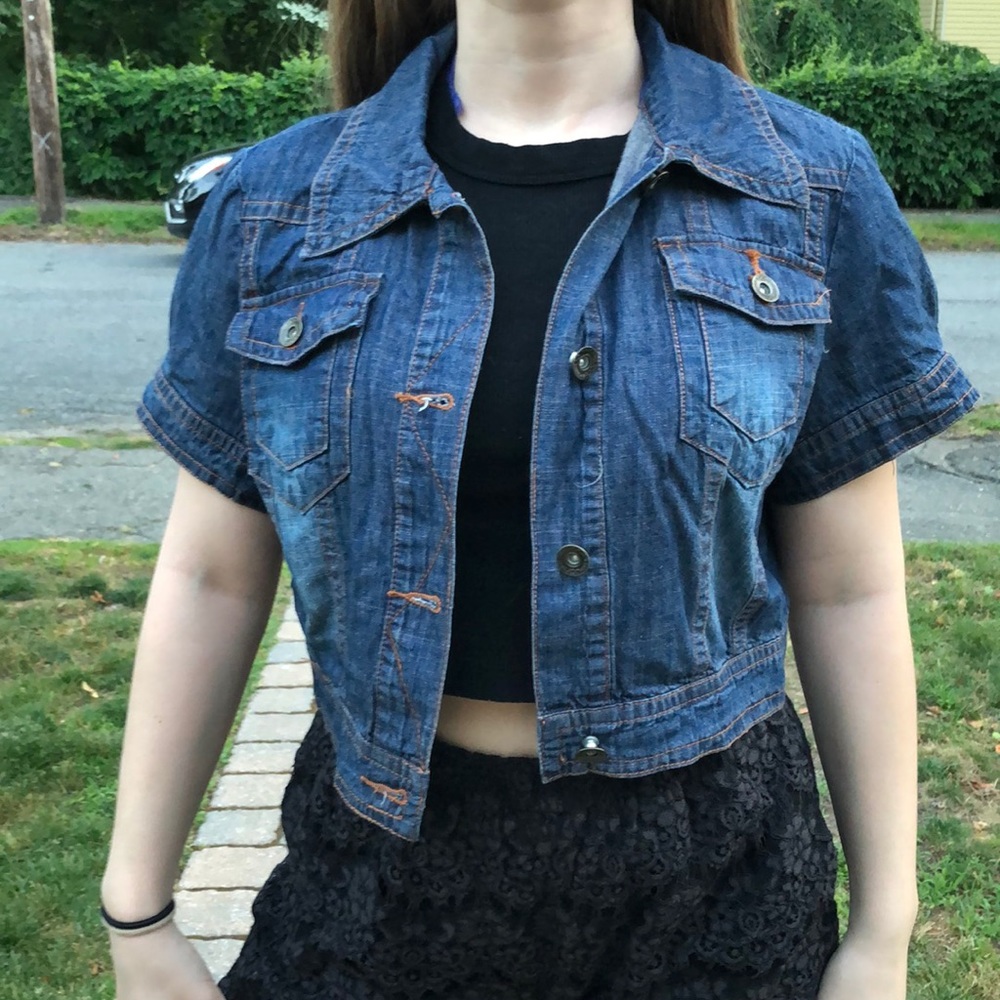 Millau Cropped Lightweight Jean Jacket - image 1